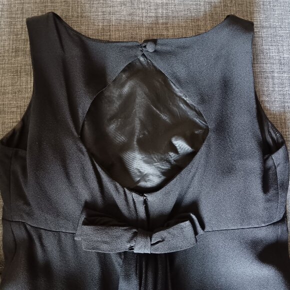 Vintage 1960s Little Black Dress The House of Nu-Mode Toronto Cut Out Back Bow - Picture 6 of 10